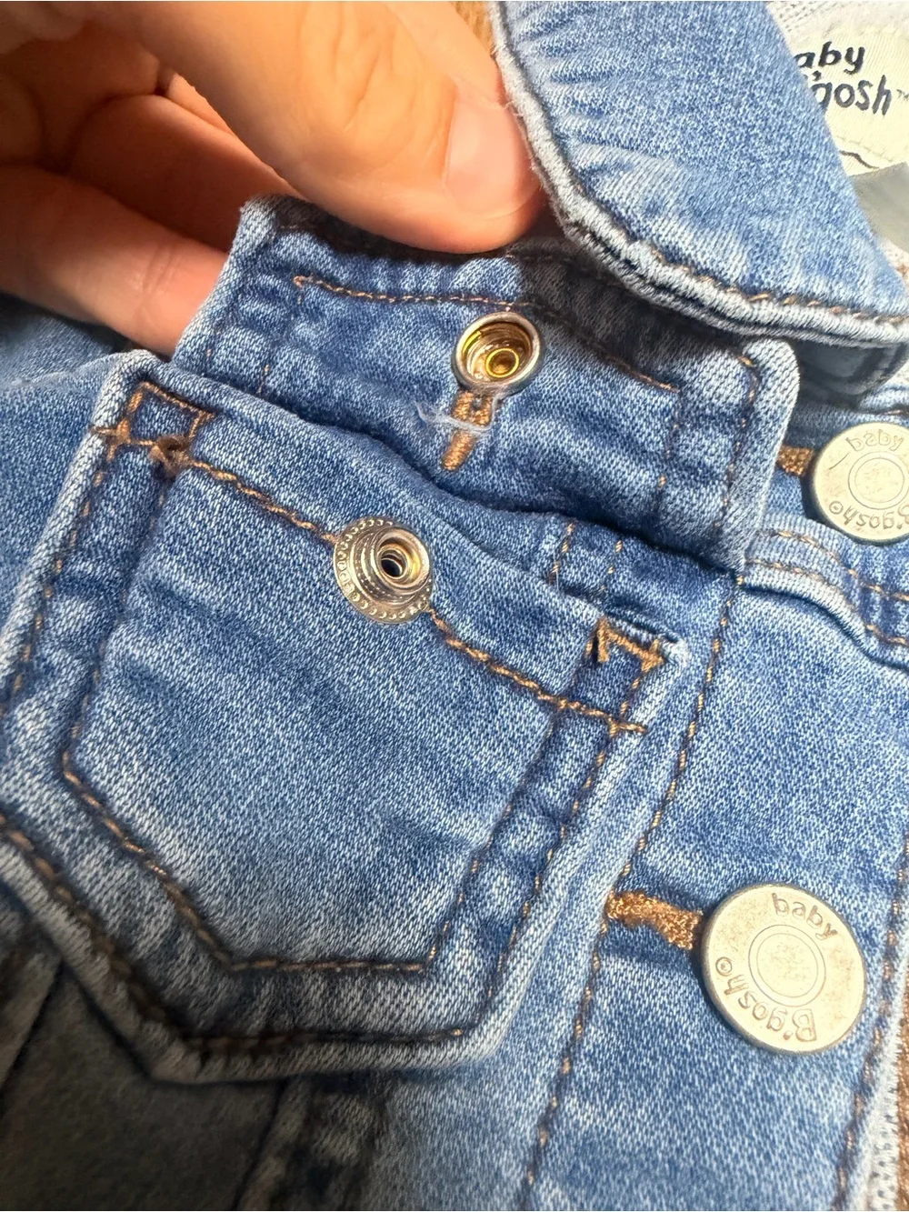 Baby B’gosh by Carter’s Denim Jacket 12M Medium Wash‎ Snap Front Classic Baby